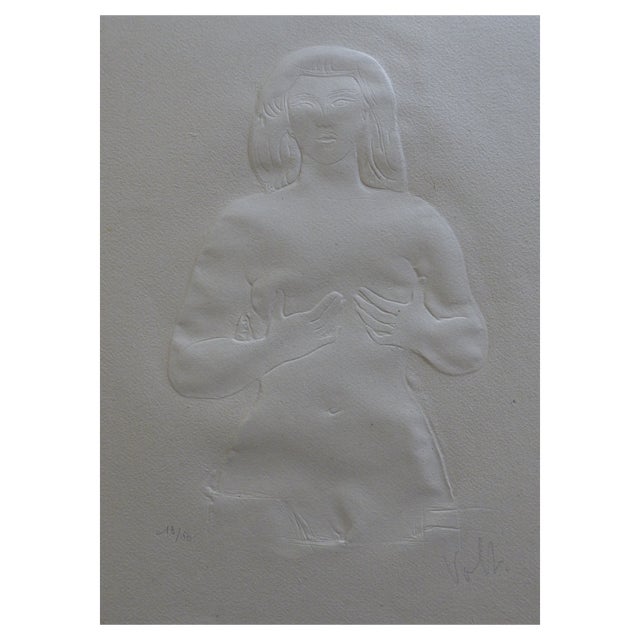 Antoniucci Volti, Nude Face, 1970, Embossing For Sale