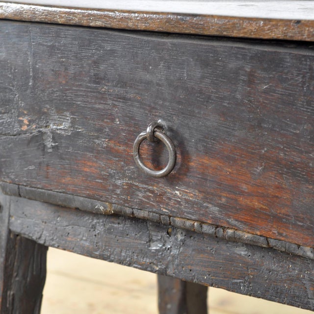 Spanish Oak Side Table, 1750 For Sale - Image 10 of 16