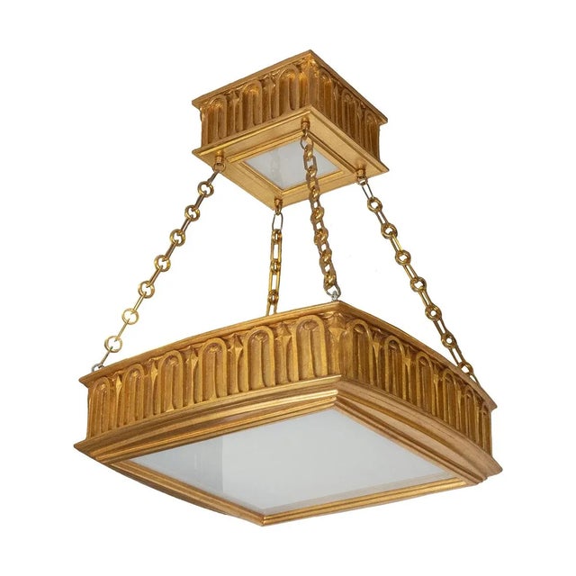 Two-Tier Giltwood Pendant by Carlos Villegas For Sale - Image 10 of 10