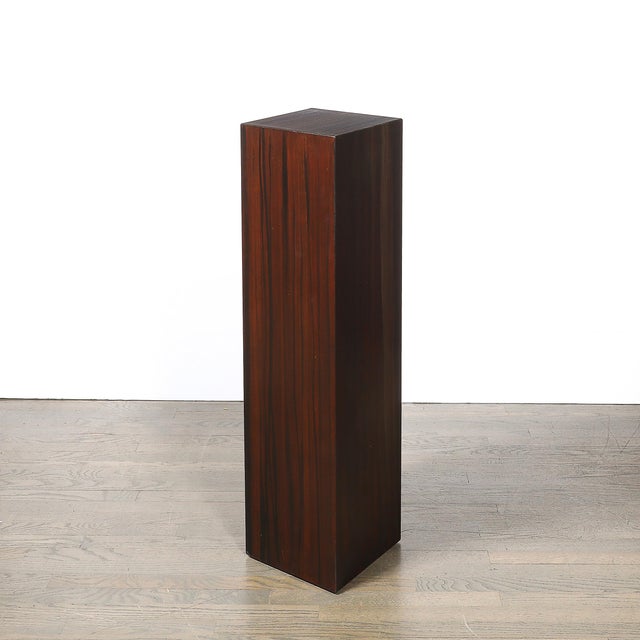 Wood Pair of Art Deco Rectilinear Rosewood Pedestals For Sale - Image 7 of 15