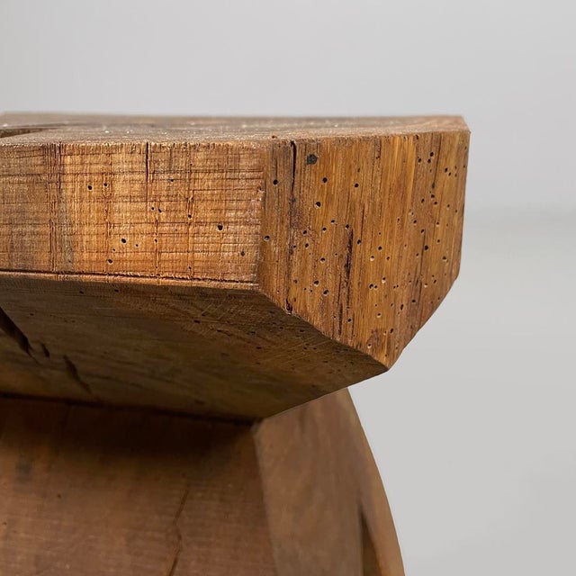 Italian Modern Square Wooden Stools, 1970s, Set of 3 For Sale - Image 12 of 18