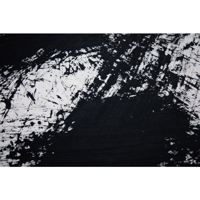 "Movement in Black and White 4" Contemporary Original Abstract Painting by Simon Findlay For Sale - Image 6 of 15