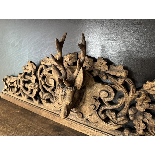French Carved Oak Hunting Sideboard, 1860 For Sale - Image 6 of 18