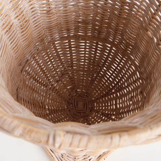 Rustic Chesapeake Rattan Footed Urn Narrow For Sale - Image 3 of 3