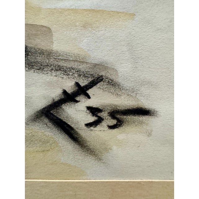 Henry Emil Salloch Original Watercolor on Paper European Town Square, 1935. For Sale - Image 4 of 6