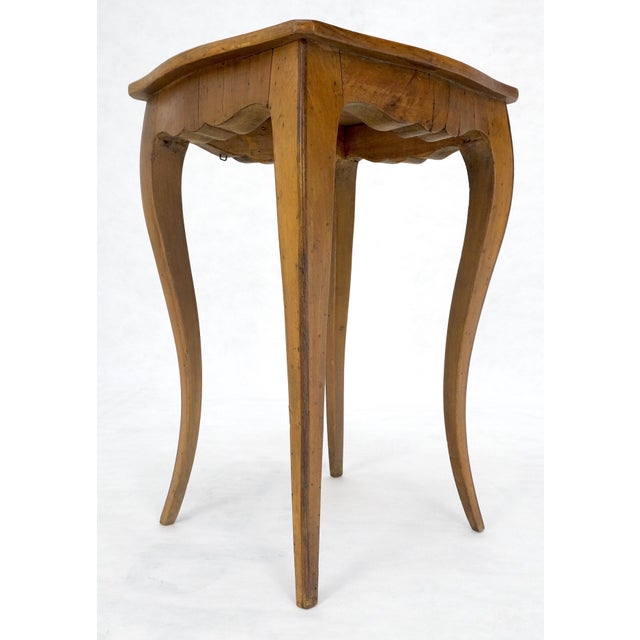 Wood Italian Parquetry Inlaid Olive Wood Side End Plant Lamp Stand Table For Sale - Image 7 of 10