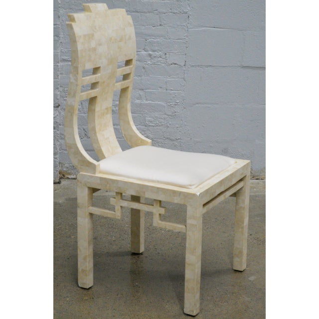 Maitland Smith Style Tessellated Stone Side Occasional Chair. It is used in good used condition with normal wear. contains...