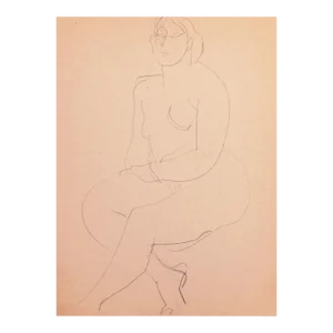 'Seated Nude' by Victor Di Gesu, Paris, Louvre, Salon D'Automne, Académie Chaumière, San Francisco Art Association, Los Angeles County Museum of Art