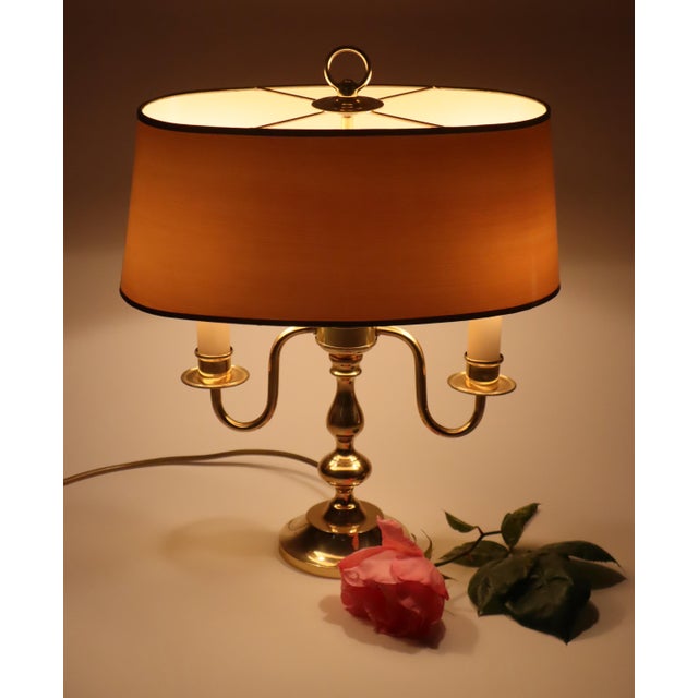 Hollywood Regency Table Lamp in the style of French Bouillotte, 1980s For Sale - Image 12 of 14