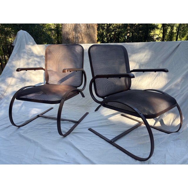Mid Century Cantilever Rockers, a Pair- Restored For Sale - Image 9 of 9