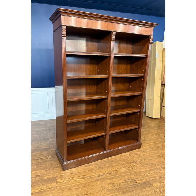 Wood Traditional Mahogany Bookcase by Leighton Hall - Showroom Sample For Sale - Image 7 of 13