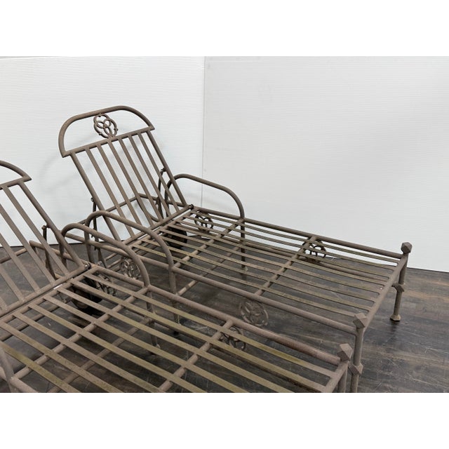 Design Plus Gallery presents a Pair of Renaissance Outdoor Chaises from Terra Furniture. The pair of chaise loungers have...