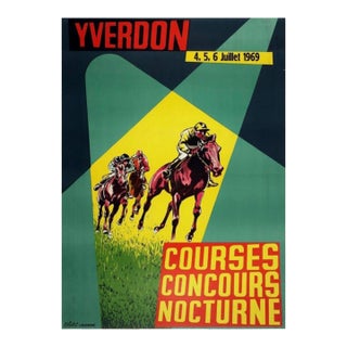 1960s Tondini Courses Concours Lithographic Poster For Sale