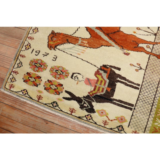 Late 20th Century Zabihi Collection Turkish Anatolian Animal Caravan Camel Small Square Rug - 3' x 4' For Sale In New York - Image 6 of 7