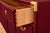 Professionally Refinished 1970s Drexel Accolade Campaign Buffet / Sideboard - Custom Luxurious Wine Burgundy For Sale In Seattle - Image 6 of 10