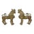 Antique 18th-19th Century Nepali Bronze Temple Lions - A Pair of 2 For Sale