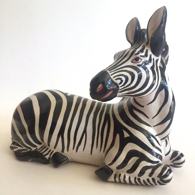 Vintage Mid Century Modern Italian Art Pottery Hand Painted Ceramic