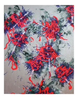Silver Jumping, Contemporary Abstract Painting