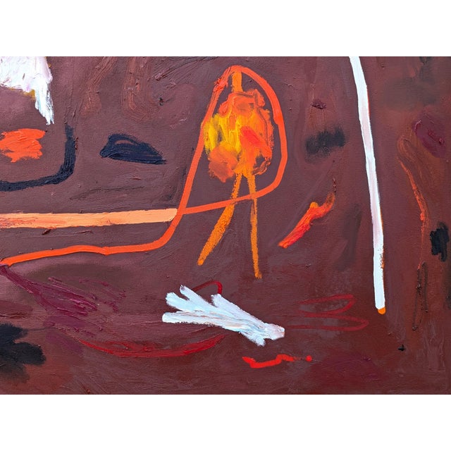 Peter Healy "Dropping a Lit Match" Contemporary Warm Toned Abstract Expressionist Painting, 2024 For Sale In Houston - Image 6 of 10