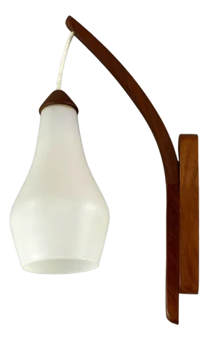 Teak Wall Lamp by Uno & Östern Kristiansson for Luxus, 1960s