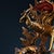 Art Deco Vintage Tibetan Painted Gilded Bronze Dorje Shugden Protector Buddha Statue on Lion For Sale - Image 3 of 10