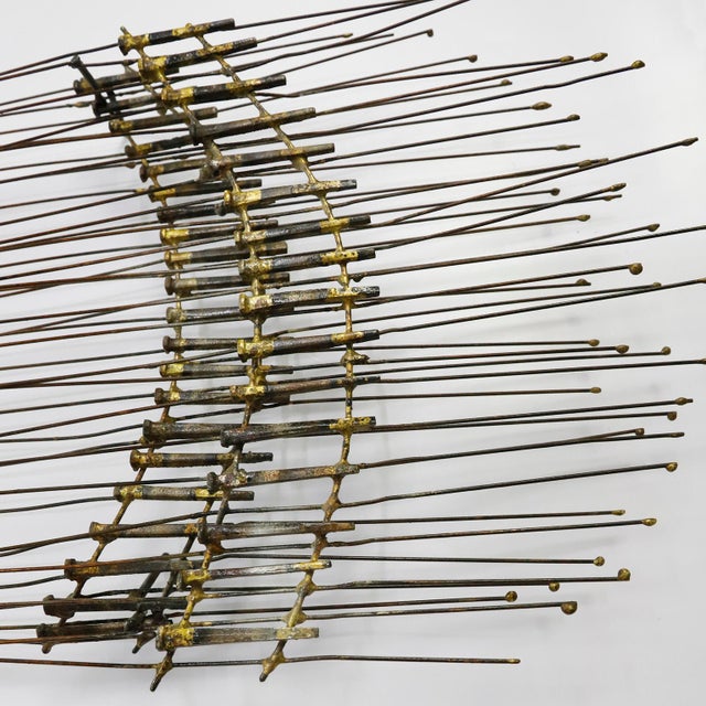 Brutalist Metal Wall Art by C.Parker For Sale - Image 4 of 5