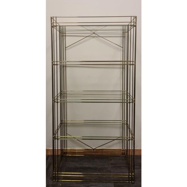 Vintage Brass and Glass Shelf For Sale - Image 16 of 16