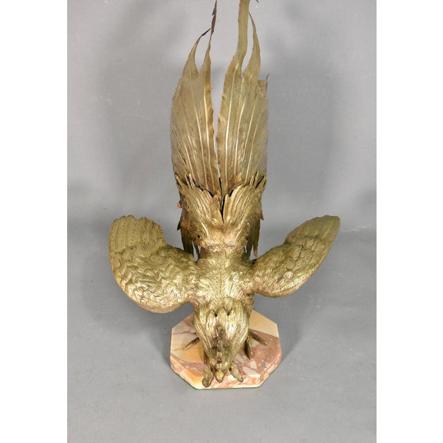 Large French Cockerel Rooster in Brass, 1950s For Sale - Image 9 of 13