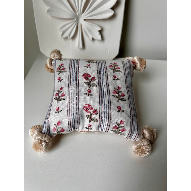 Pink Schumacher, Nina Campbell, Samuel & Sons Lavender-Filled Decorative Pillows - Collection of 2 (1 Large, 1 Small) For Sale - Image 8 of 12