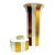 Rare 1980's Rosenthal Studio Line Gold Striped Vase and Bonbonniere by Tapio Wirkala For Sale