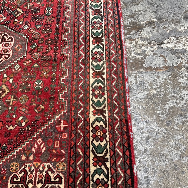 Late 20th Century 3ft 7in × 5ft 4in Persian Area Rug From Iran, Vintage For Sale - Image 5 of 12