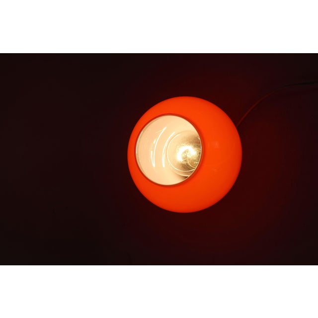 Vintage Red Glass Table Lamp attributed to Štěpán Tabery, Former Czechoslovakia, 1970s For Sale - Image 6 of 10