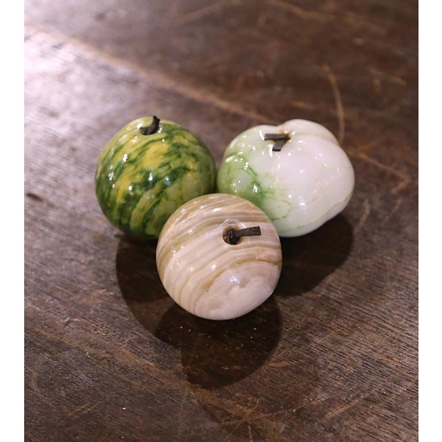 Mid-Century Italian Hand-Carved Stone Fruit Sculptures, Set of Ten For Sale - Image 4 of 6