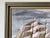 1970s 1970's R. Seaman American Tall Ship Ocean Landscape Oil on Board Painting, Framed For Sale - Image 5 of 12