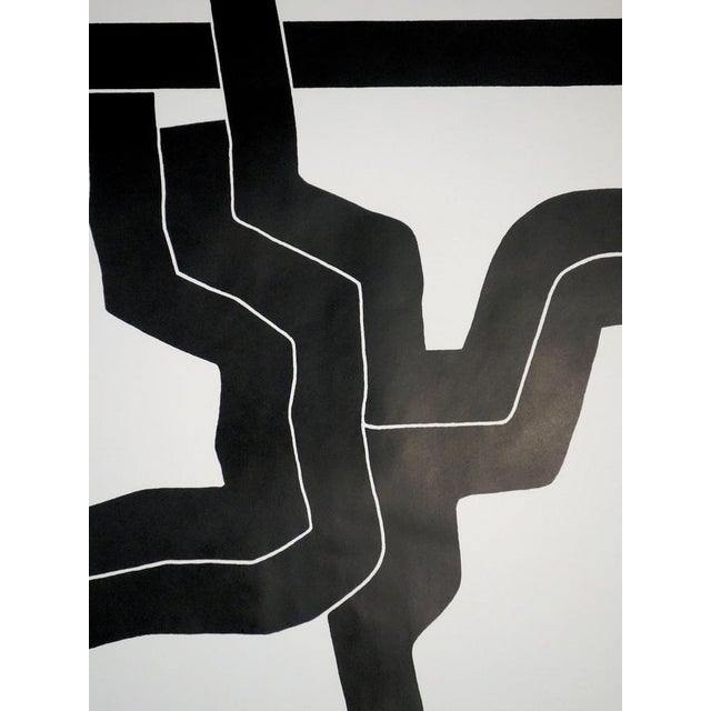 Modern Eduardo Chillida, Black Pattern, Lithograph For Sale - Image 3 of 5