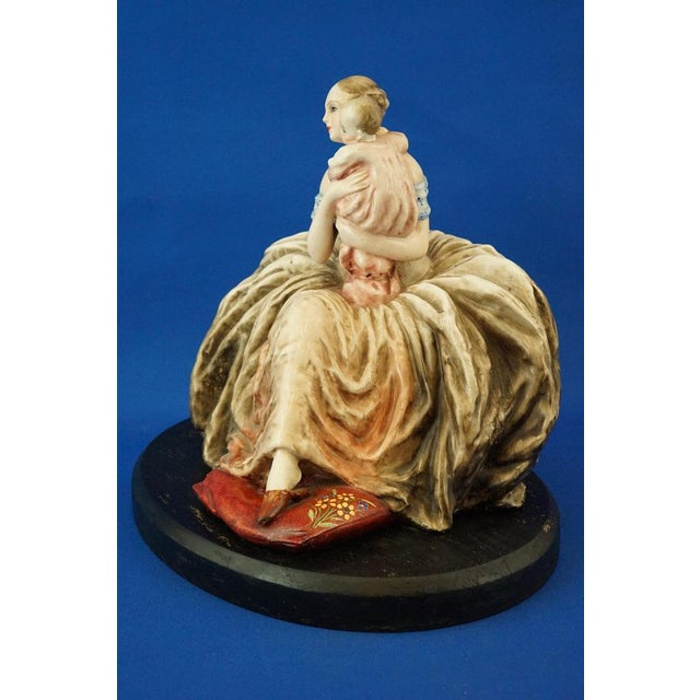 Large 20th Century Ceramic Sculpture of Lady with Child by Guido Cacciapuoti, Italy For Sale - Image 8 of 18