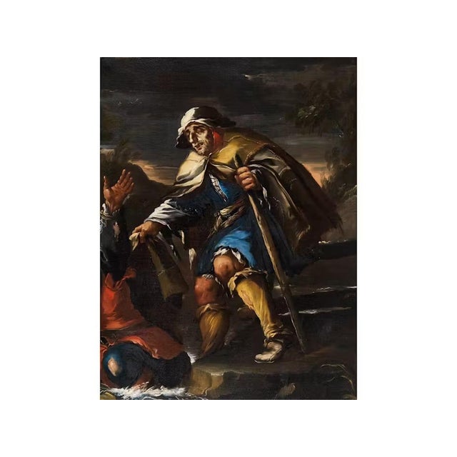 Bernhard Keil / Monsù Bernardo, Two Blind Figures Helping Each Other, Oil on Canvas, 17th Century, Framed, 1800s, Oil on Canvas For Sale - Image 3 of 7