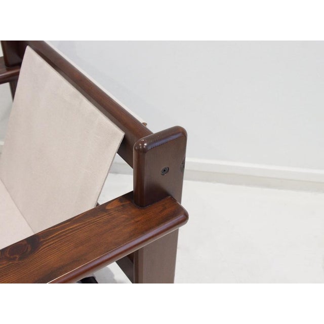 Set of Midcentury Brazilian Walnut and Canvas Armchairs, 1960s For Sale - Image 18 of 18