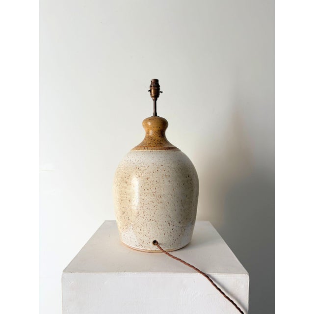 1960s Large Mid-Century Studio Pottery Table Lamp, Britain, 1960s For Sale - Image 5 of 8