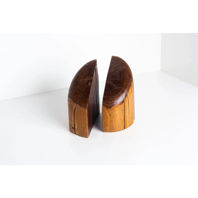 Don Shoemaker Hand-Carved Cocobolo Wood Bookends Made in , Mexico. Include original labels underside from his workshop in...