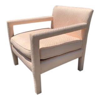 1980s Parsons Lounge or Club Chair After Milo Baughman For Sale