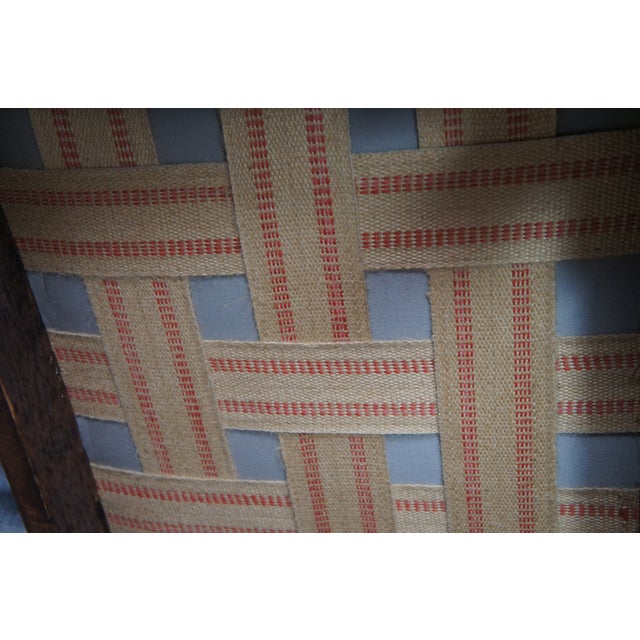 Antique Victorian Quartersawn Oak Vinyl Reclining Morris Arm Chair Lion Paw Feet For Sale - Image 13 of 14