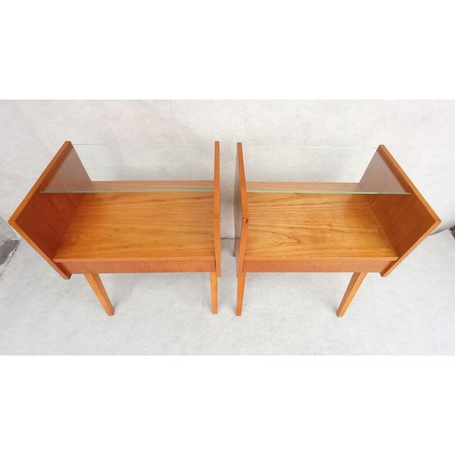 Wood Danish Style Bedside Tables by František Jirák, 1960s, Set of 2 For Sale - Image 7 of 16