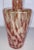 Stylish Global Views Modern Small Red and Orange Confetti Art Glass Vase, showroom floor sample