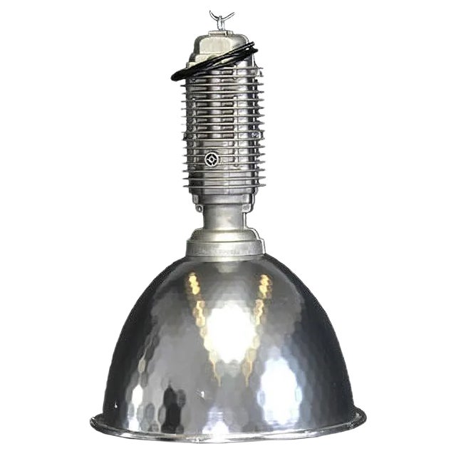 Large Vintage Industrial Ceiling Lamp, 1980 For Sale