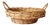 Vintage Round Wicker Basket With Handles For Sale