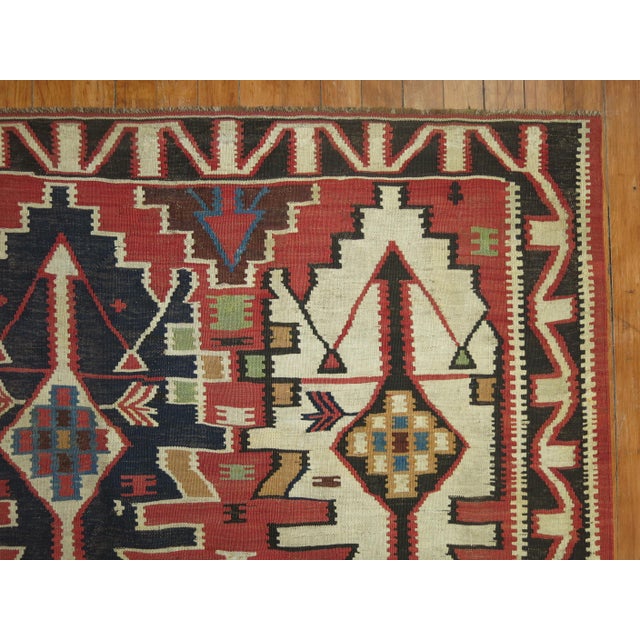 Tribal Antique Caucasian Geometric Kilim For Sale - Image 18 of 18