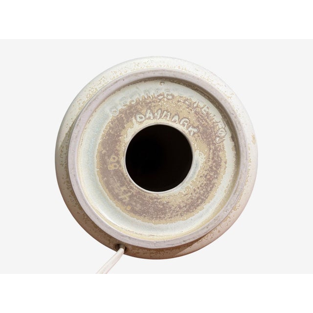 Desiree Stentöj, Table Lamp, White Glazed Stoneware, Denmark, 1960s For Sale - Image 9 of 10