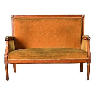 French 19th Century Louis XVI Tall Back Settee For Sale