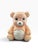 Charming vintage ceramic teddy bear cookie jar in a soft pink finish, featuring a sweet sculpted face and feminine...